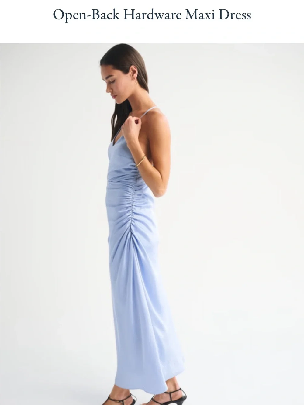 Abercrombie & Fitch Light Blue Slip Maxi Dress